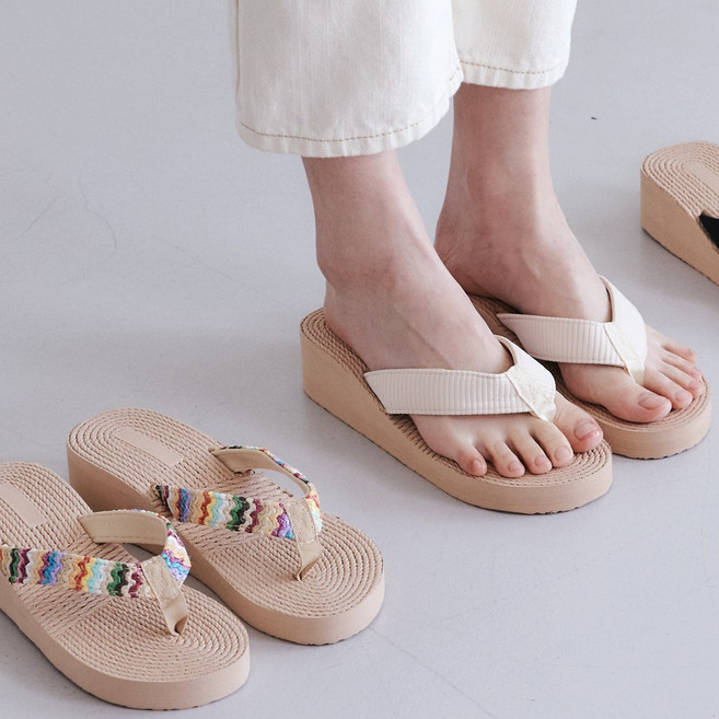 스타앤코 여성 통굽 쪼리 키높이 5cm