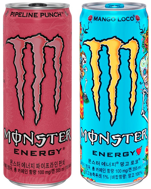 몬스터 355ml 파이프라인 펀치 6캔+망고 로코 6캔+사은품, 12개