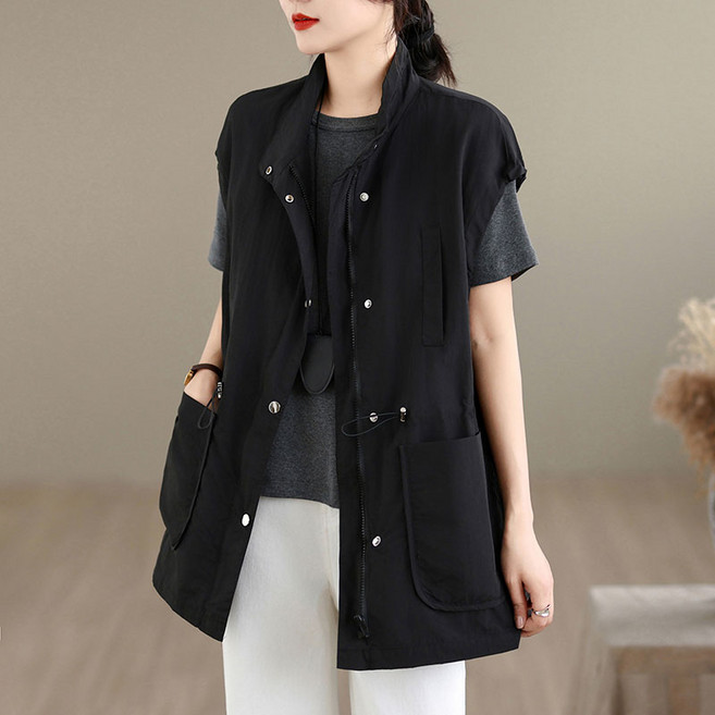 여성베스트/하이넥카라롱베스트 /롱끼KV-003