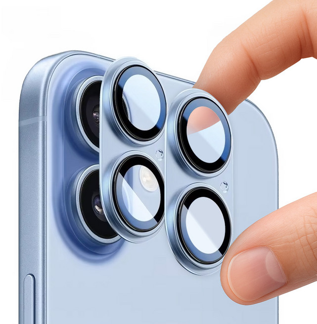 [2매입] 렉스 빛번짐 방지 일체형 카메라 보호 메탈필름 아이폰 15 16 17 프로 맥스 갤럭시 S26 울트라, 1박스