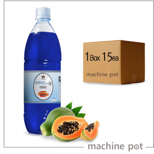 별코리아 파파야향 슬러시원액 파파야맛 슬러시시럽 1L 15ea, 15개