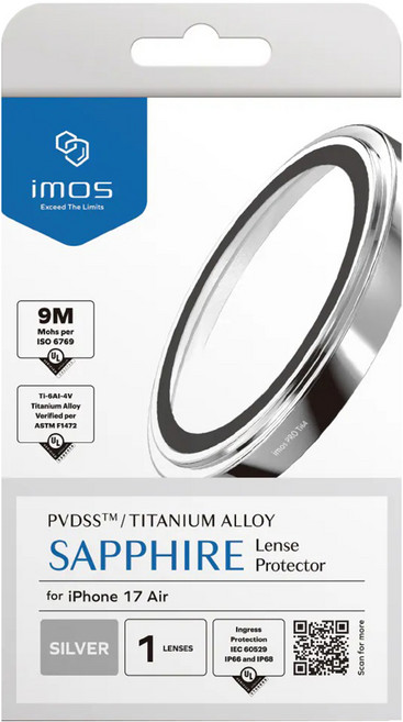 【嚴選外框】imos 藍寶石鏡頭保護貼 金屬框鏡頭貼, 1個