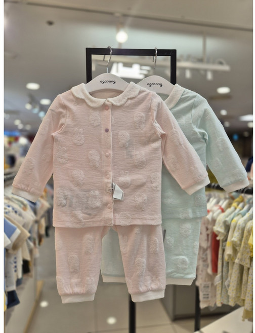 아가방[동아쇼핑점] 빠른선택 #25년 가을신상 신생아남아여아 쌍둥이 #무형광내의 출산 백일 선물 # 긴팔내의 실내복 일상복 # 부드러운촉감 토끼 곰돌이무늬/쥬니 루디수플레오픈내의