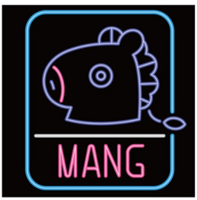 BTS BT21 와펜 망 보석십자수 캔버스 25x25cm, 없음