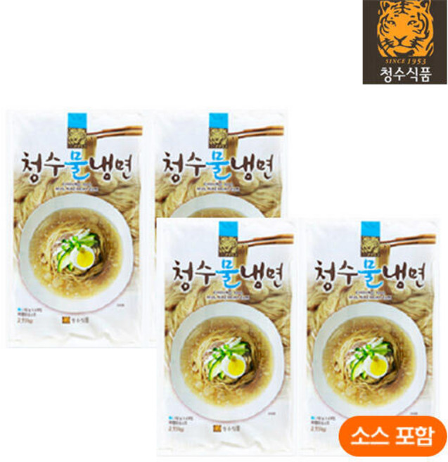 아트박스/청수식품 프리미엄 덕용 물냉면/유통기한26년10월, 4개, 2.16kg