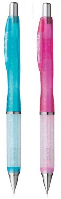 제브라 에어피트 라이트 C 0.5mm 샤프 2개 MAZ71 AIRFIT LT 슬림 반짝이는 투명 바디, 라이트블루(LB)+핑크(P)