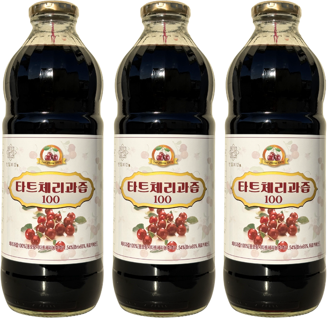 천보바이오 몽모랑시 타트체리과즙100 식물성멜라토닌 첨가물제로 3000ml, 1L, 3개