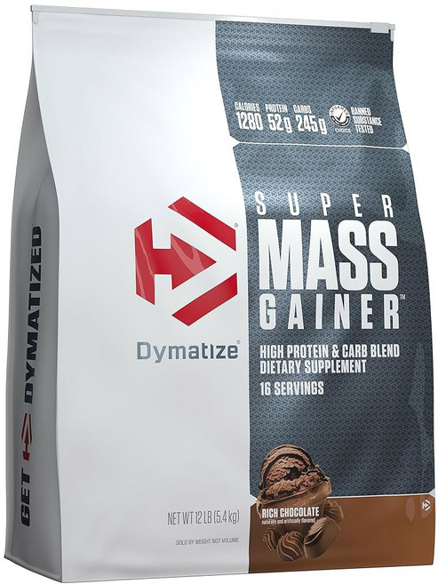 다이매티즈 슈퍼 매스 게이너 단백질 파우더 1290칼로리 및 52g 쉽게 섞이고 맛이 좋고 향이 나는 자갈 6파운드 8인분, Rich C late, 6 Pound (Pa of 1), 1개