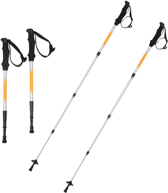 매장정품 BLACKYAK 블랙야크 26년신상 4단 듀랄루민 트레킹등산스틱 2개1세트 EVA 그립 Anti-Shock 충격흡수 2BYSTXV904 1297520, 그레이(LG)