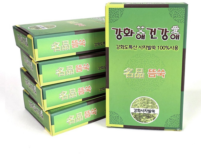 강화사자발약쑥 프리미엄 직구뜸 뜸쑥 1곽 8g, 5개