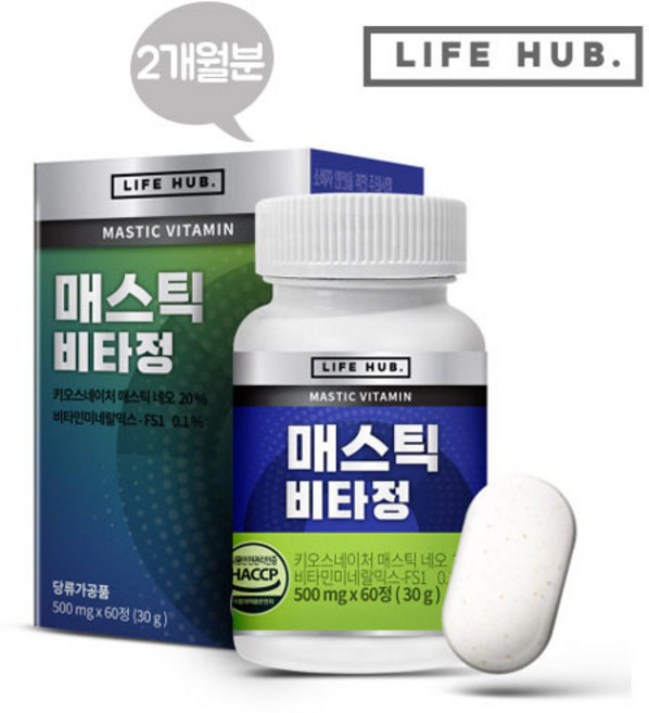 Manifest Health 매스틱검 60정, 1개