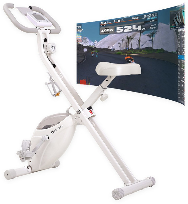 로베라 즈위프트 실내자전거 접이식 사이클 시크릿Z 바이크 가정용 헬스 게임 홈트 운동기구, 화이트, 시크릿Z바이크