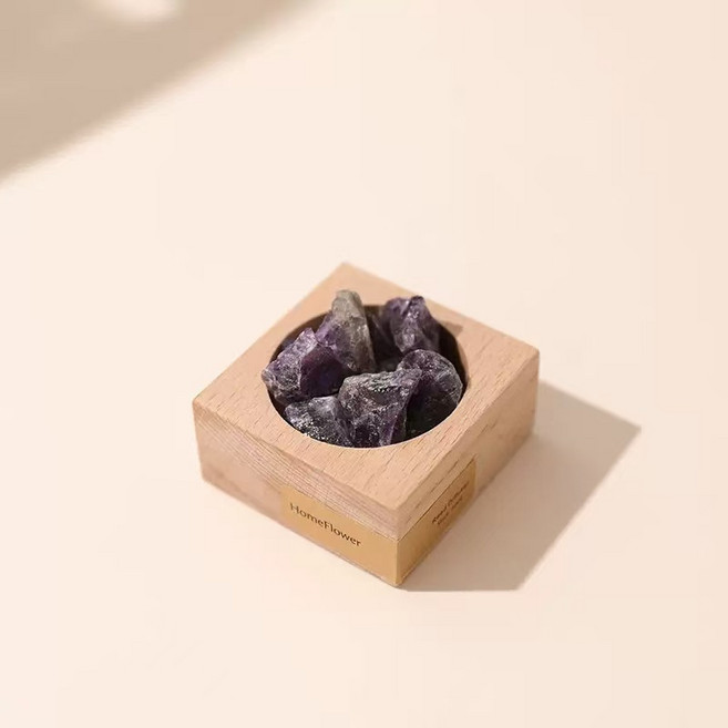 크리스탈 아로마 우드 디퓨저 베이스 고급 장식품, 보라색