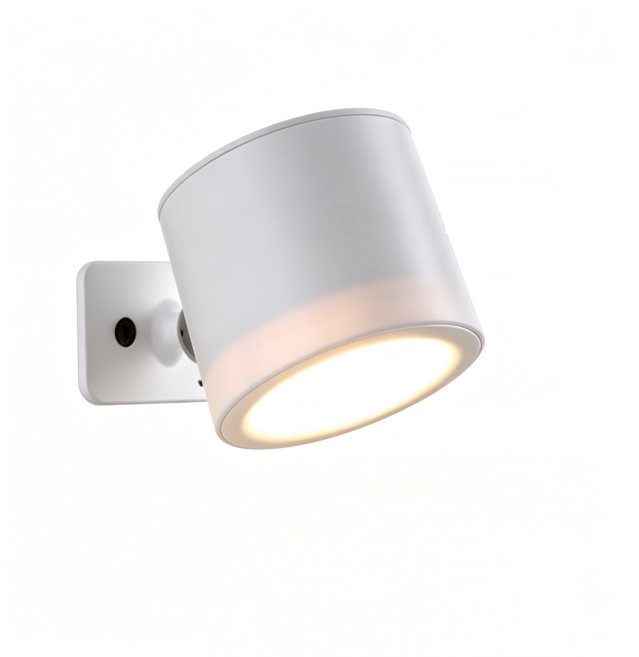 LED 遙控壁燈 免插電磁吸燈 Type-C 充電 觸控調光, 簡約白-【燈+遙控】