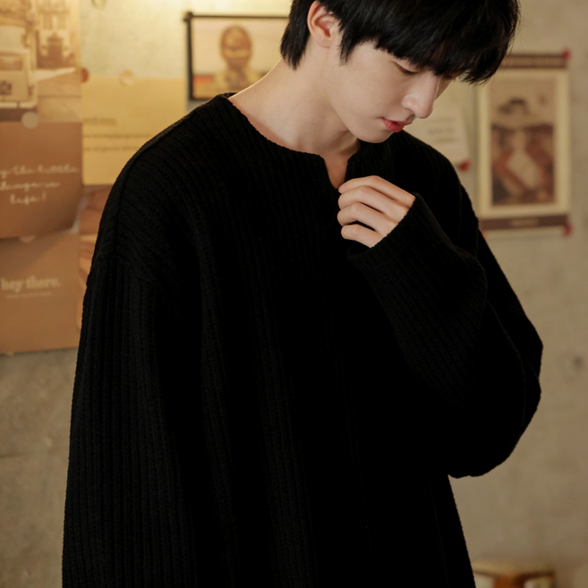 ANYOU 남성 고급감 헨리넥 긴팔 셔츠 쾌적 통기 셔츠