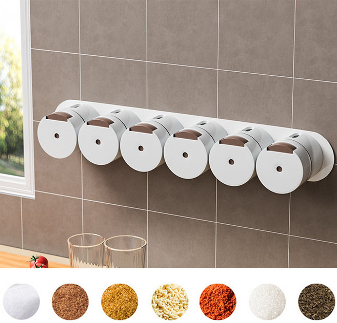 강력 마그네틱 자석 조미료통 양념 소스통 보관함 양념통세트, 6개, 250ml