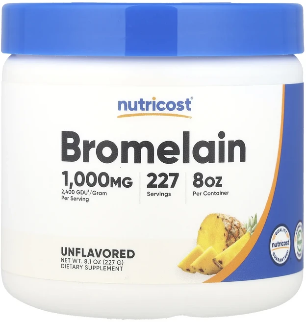 Nutricost 브로멜라인 무맛 227g(8.1oz), Nutricost 브로멜라인 무맛 227g81oz, 227g, 1개 - 쿠팡