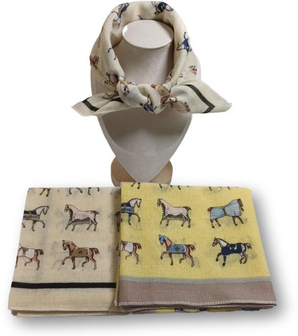 땡스조이 국산 여성손수건 아사 면100% 손수건스카프 2개 4개 큰사이즈