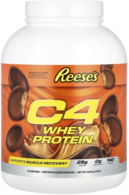 C4 / Cellucor C4® 유청 단백질 Rease's 땅콩 버터 및 초콜릿 2.65kg(5.85lbs), C4CellucorC4유청단백질Reases땅콩버터및초콜, 2.65kg, 1개 - 쿠팡