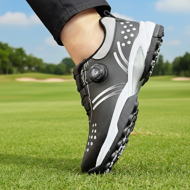 아놀드파마 남성 쿠션 다이얼 골프화 스파이크리스 골프 운동화 논슬립 미끄럼방지 필드용 연습용 골프신발 발편한 경량 쿠션 방수 남자 골프슈즈 스크린 라운딩 파크골프 겸용