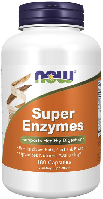 NOW Foods Super酵素膠囊, 1罐, 180錠