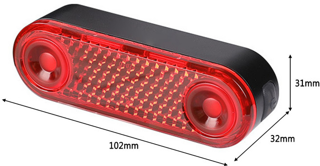 LED 자전거 짐받이 미등 USB 충전 뒷좌석 반사 조명 아웃도어 야간 라이딩 안전 경고 랜턴, 01 빨간, 1개