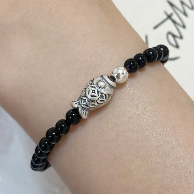 반지소 실버925 수능 합격기원 학업운 시험운 금전운 행운의 물고기 원석 팔찌 너울