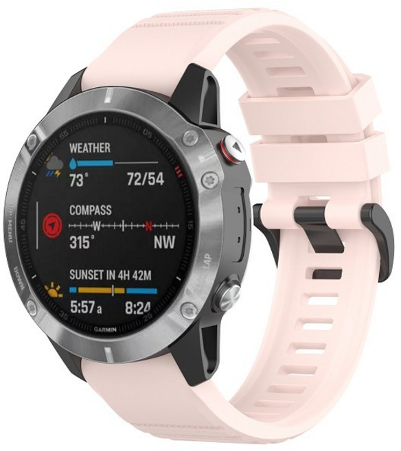 Garmin Instinct Crossover 矽膠錶帶 22mm 快拆錶帶, 淺粉, 1個
