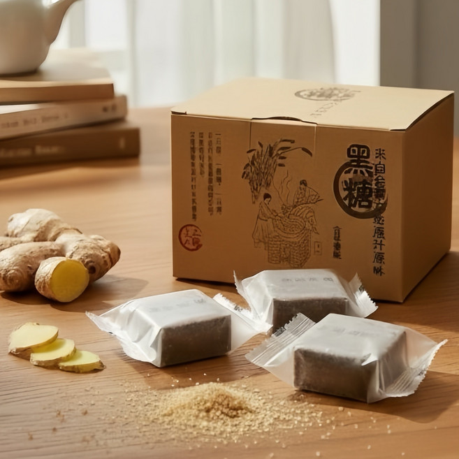 健康本味 黑糖磚塊飲(4種口味可選) 玫瑰黑糖 紅棗桂園 薑母茶磚, 1個, 玫瑰四物黑糖x12入-1盒