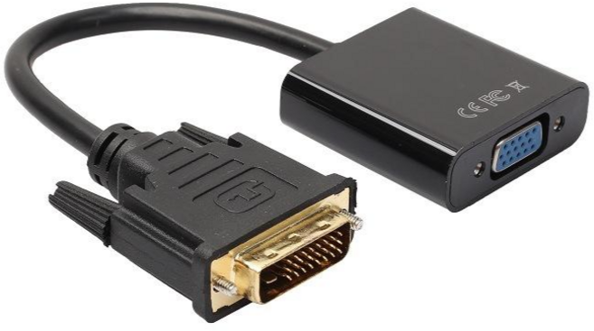 셀인스텍 DVI D to VGA 1080P 변환 컨버터, 1개, DV01G