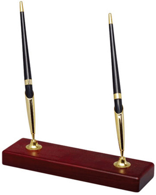 고급호두원목 더블펜꽂이 볼펜2P, 볼펜(2자루), 볼펜만 2자루