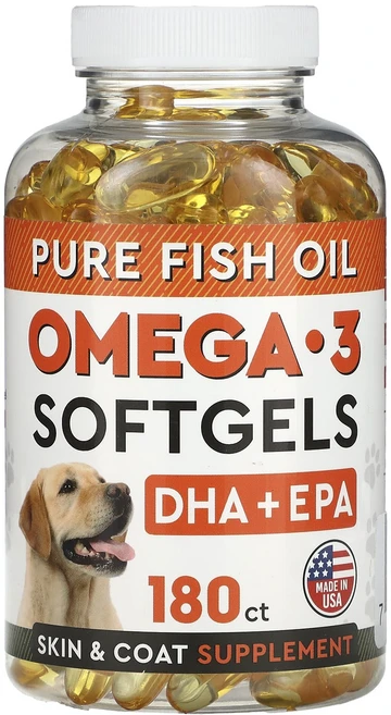 StrellaLab 순수 피쉬 오일 오메가3 소프트젤 반려견용 소프트젤 180정, StrellaLab 순수 피쉬 오일 ..., 1개 - 쿠팡