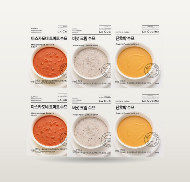 코스트코 라쿠치나 수프 혼합 160g, 6개