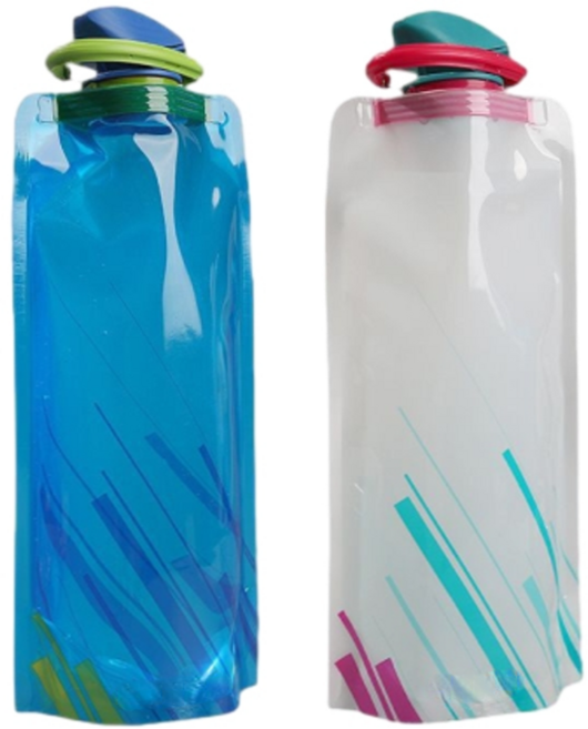 QWE 戶外運動便攜水袋, 紅色, 1個, 700ml