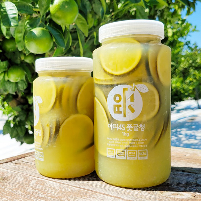 [아띠4s감귤농장] 제주 수제 청귤청 풋귤청 청귤 과일청 청귤차, 제주 풋귤청, 1개, 1kg
