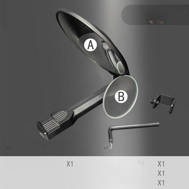 다사그레이 디지털사이드미러 화물차후방카메라, 1개, 블랙 조수석 전방 거울 세트, 기본 색상