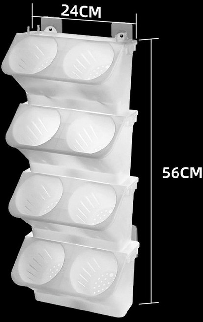 벽걸이 화분 인테리어 걸이식 플랜트월 실내외 수직정원 조경용 귀여운 디자인 빈티지 감성 벽장식, 50cm 이상, 화이트 반투명, 1개