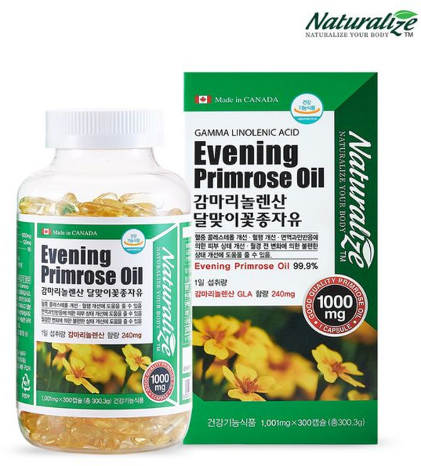네추럴라이즈 감마리놀렌산 달맞이꽃 종자유, 300정, 1개
