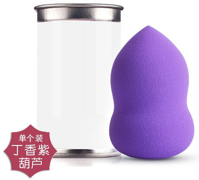 葫蘆美妝蛋 乾濕兩用 彩妝海綿粉撲, 1個, 丁香紫葫蘆（有盒子）