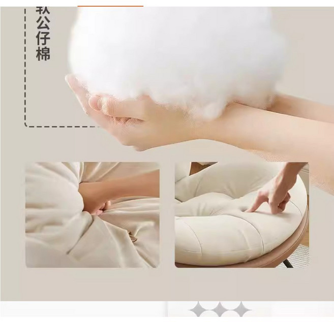 라비엘 포근한 쿠션감 북카페 감성의 안락의자 1인 리클라이너 휴식용 흔들의자 라운지체어 거실용 서재용, 1개, 브라운-벨벳 + 스툴