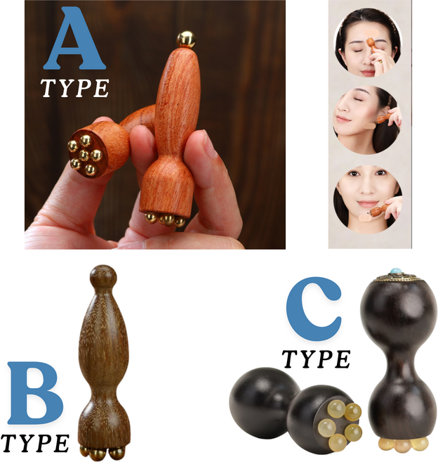 얼굴 마사지기 페이스 지압봉 휴대용 마사지기 초미니사이즈 괄사 마사지기 이양미 괄사, 1개, A type