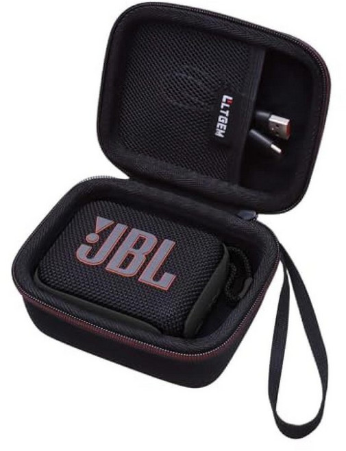L LTGEM JBL Go 4 / GO 5 3 울트라 휴대용 방수 스피커와 호환되는 케이스 퍼플 88454, 블랙, JBL GO 4/5/3 Case