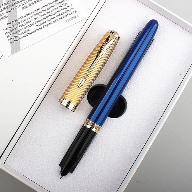 Jinhao 85 레트로 프로 만년필 우드 배럴 구리 캡 골드 화살표 클립 아주 미세한 쓰기 팁 사무실 서명 학교, 04 ONE PEN(NOT BOX), 02 Dark tip Nib 0.38MM