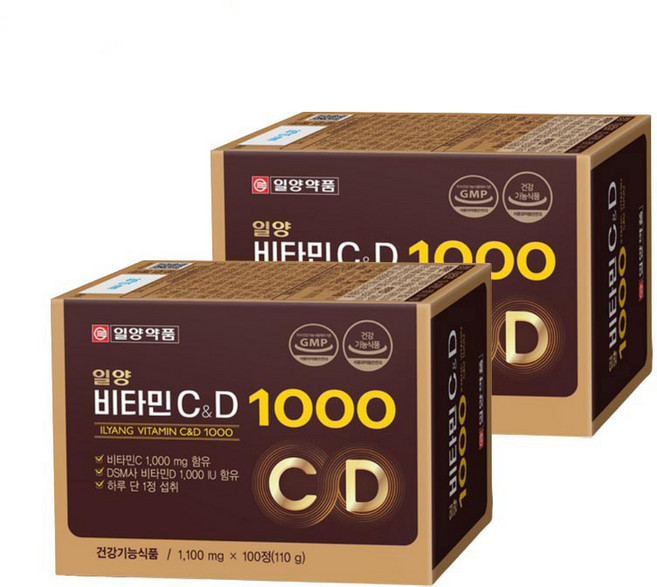 일양약품 일양비타민C앤D 1000, 100정, 2개