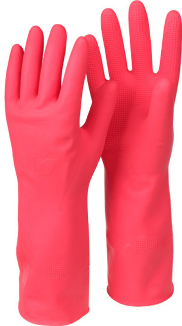 하얀손 고무장갑 세이프핸즈 적색 1개