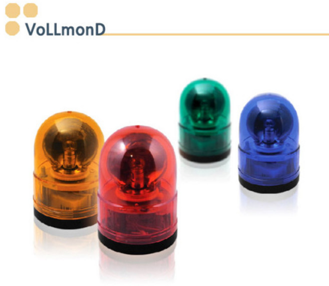 회전경광등/100파이/AC220v/DC12/DC24/경광등/, DC 12V/적색/자석식, 1개