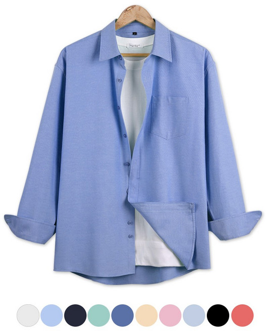 오버나인 남자 남성 루즈핏 옥스포드 남방 코튼 탄탄핏 셔츠