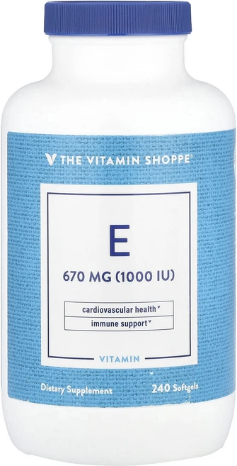 The Vitamin Shoppe 비타민E 670mg(1000IU) 소프트젤 240정, TheVitaminShoppe비타민E670mg1000I, 1개 - 쿠팡