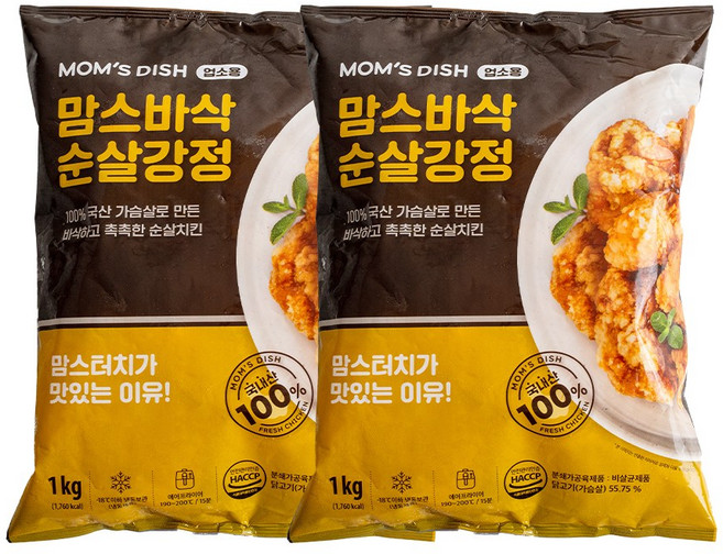 맘스터치 바삭 순살강정, 2개, 1kg