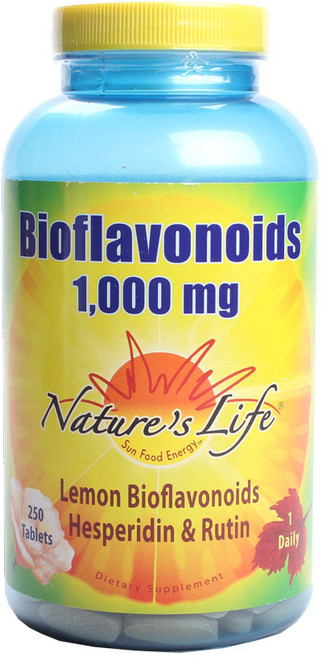 Nature's Life 生物類黃酮膳食補充錠 1000mg, 250顆, 1罐